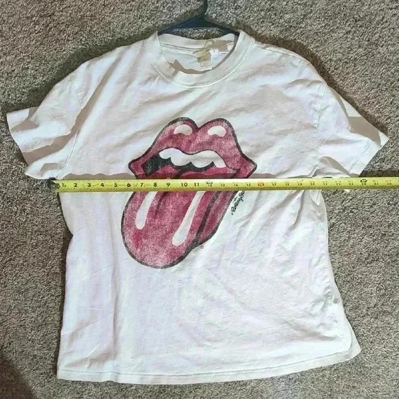 White Graphic Kids T-Shirt The Rolling Stones h&m, medium - Picture 5 of 5